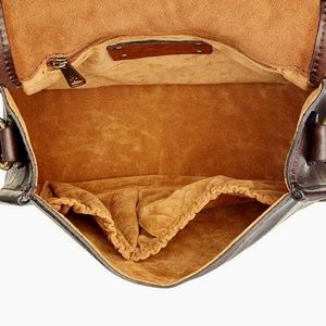 Patricia Nash Salerno lasercut sherpa saddle bag